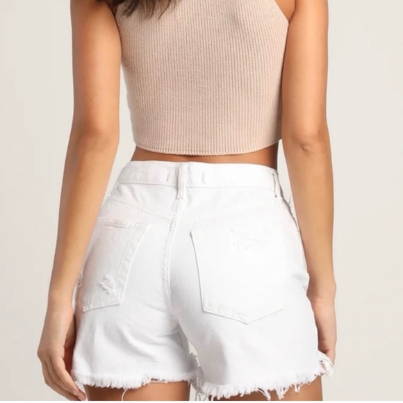 Free People NWT Maggie Mid-Rise denim distressed short, size 27 - Picture 2 of 6